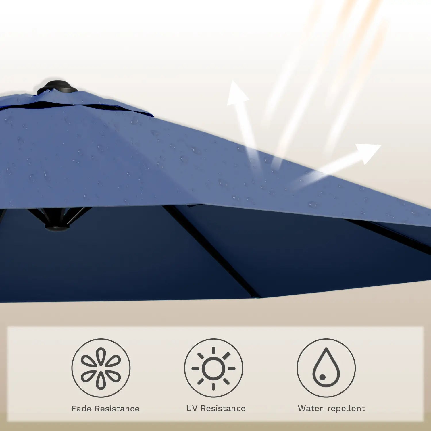 Patiowell 10 ft cantilever umbrella dark blue