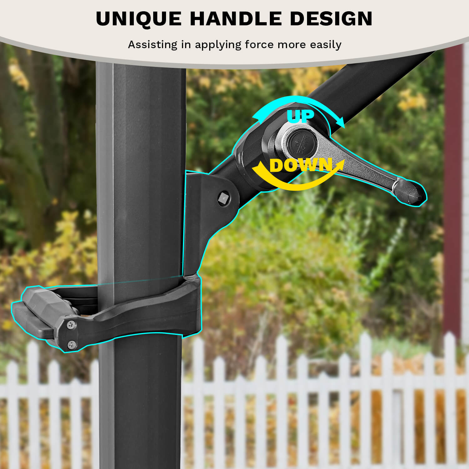 Patiowell 10 ft cantilever umbrella light blue