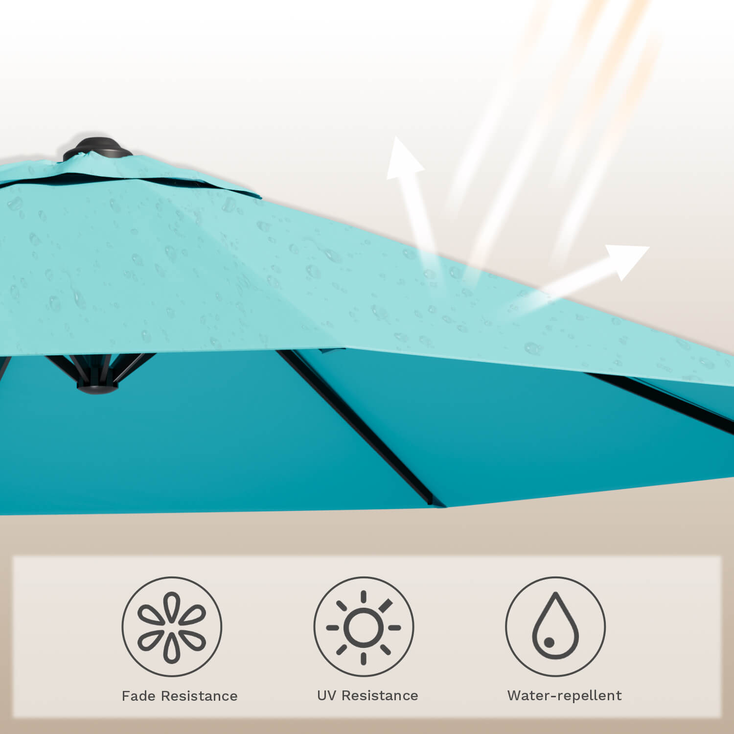 Patiowell 10 ft cantilever umbrella light blue