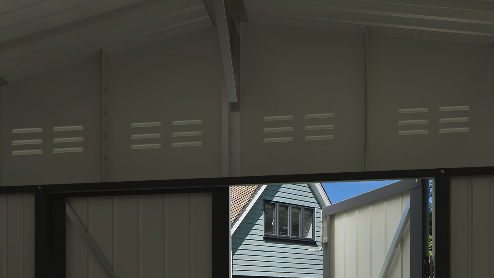 Patiowell 10x12 metal shed with barn style