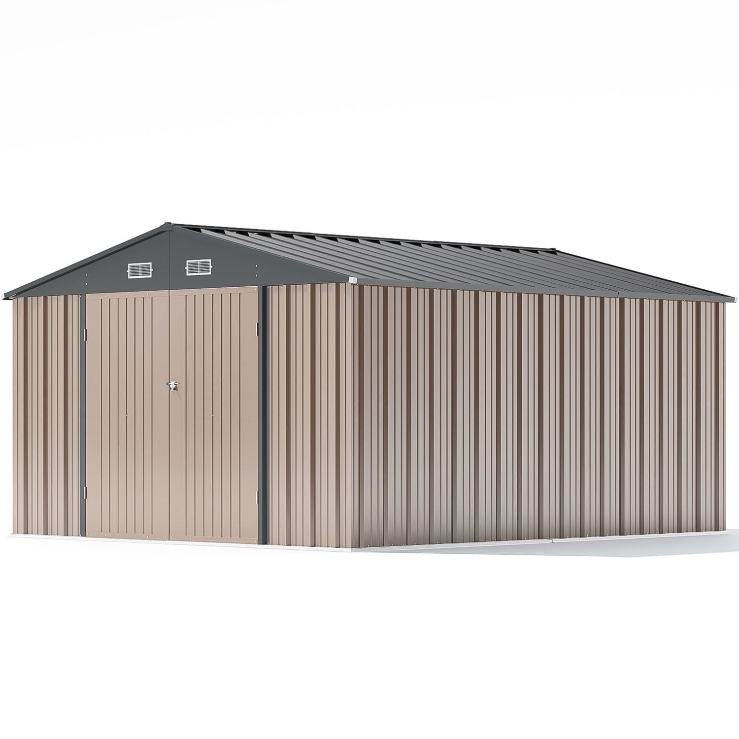 Patiowell 10x12 metal shed brown