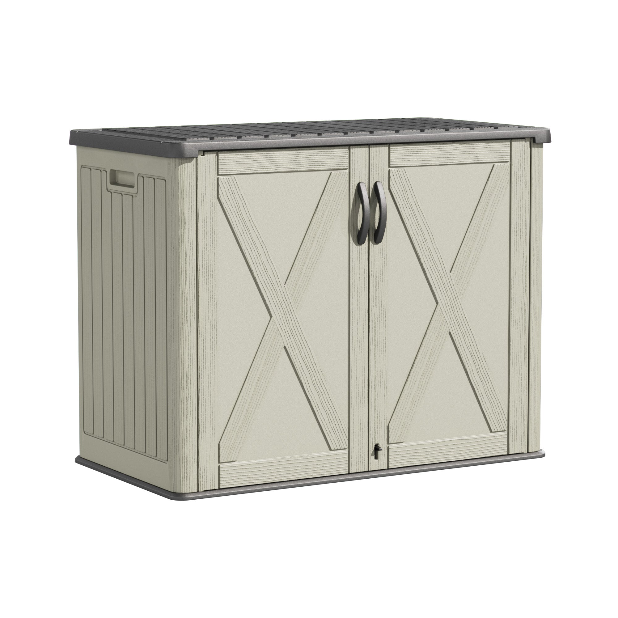 Patiowell 25 cu ft plastic cabinet beige