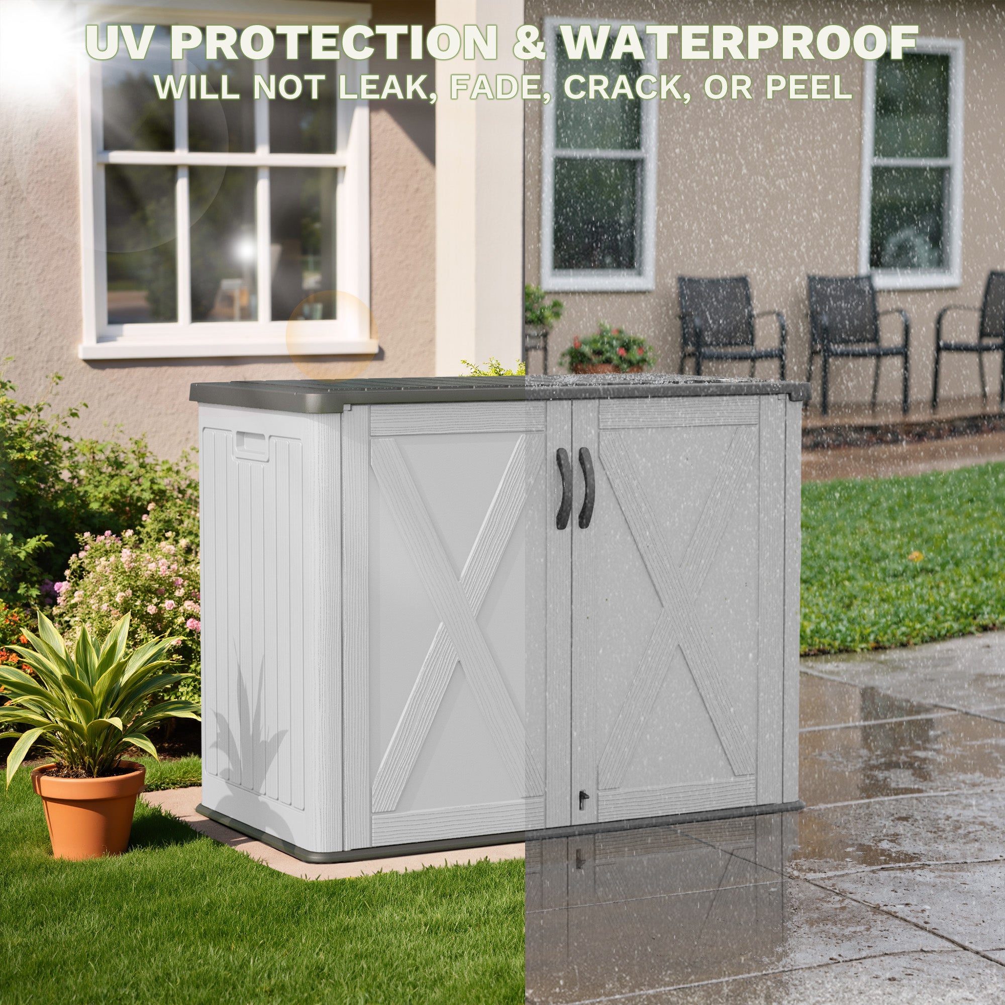 Patiowell 25 cu ft plastic cabinet white