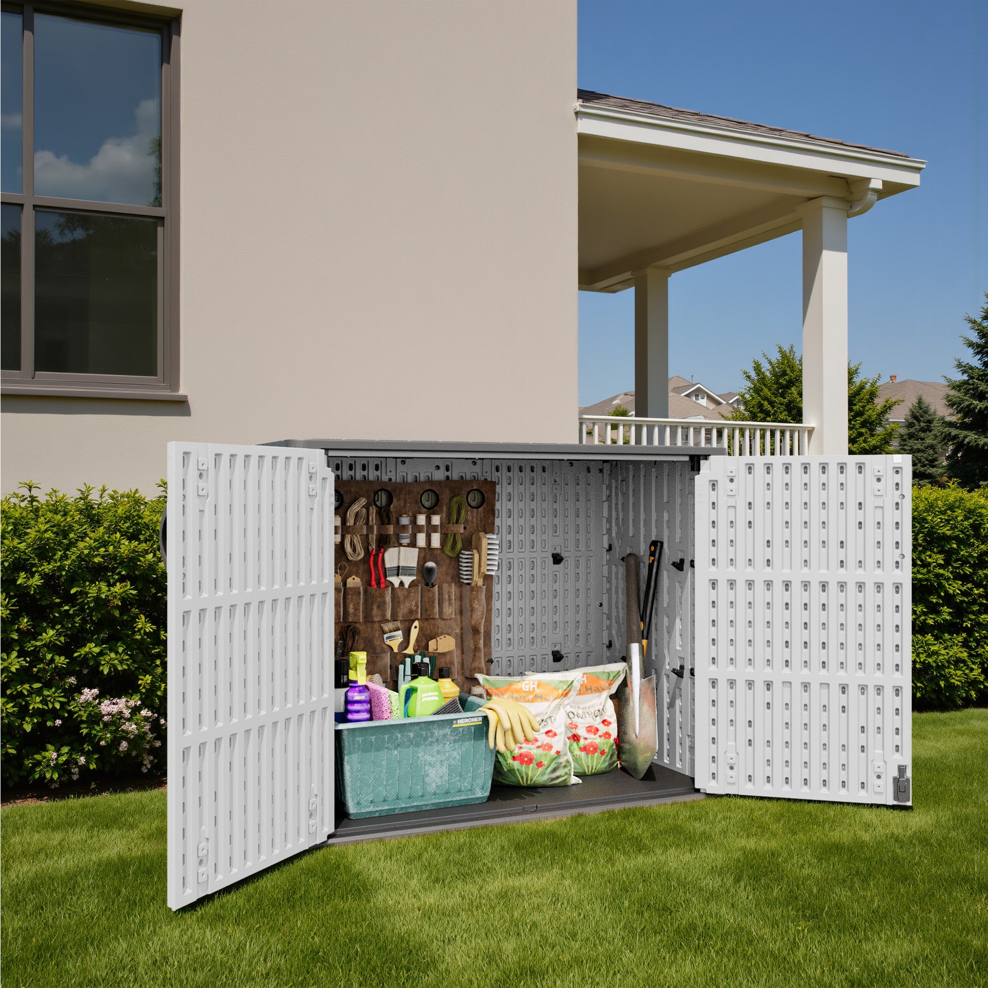 Patiowell 25 cu ft plastic cabinet white
