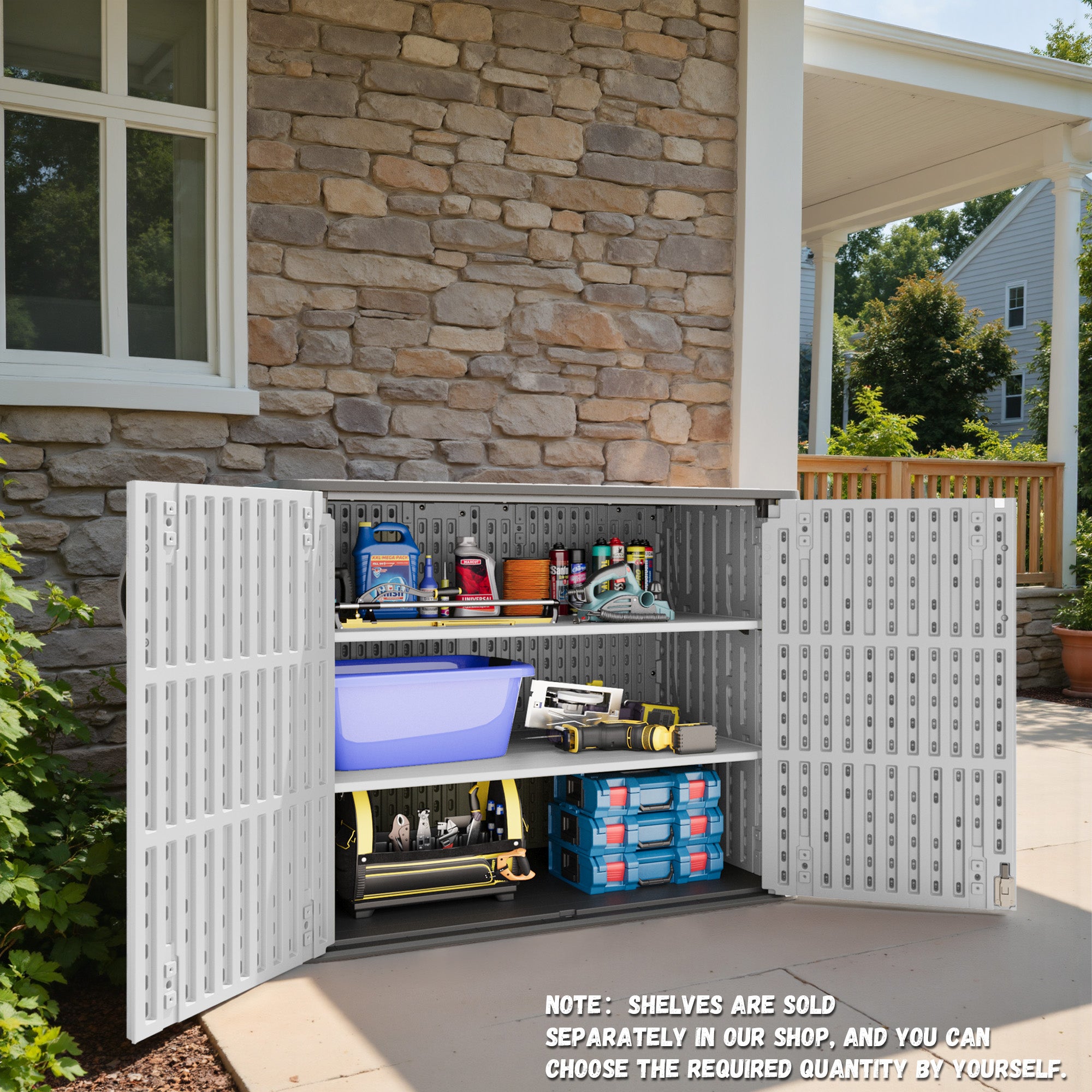 Patiowell 25 cu ft plastic cabinet white