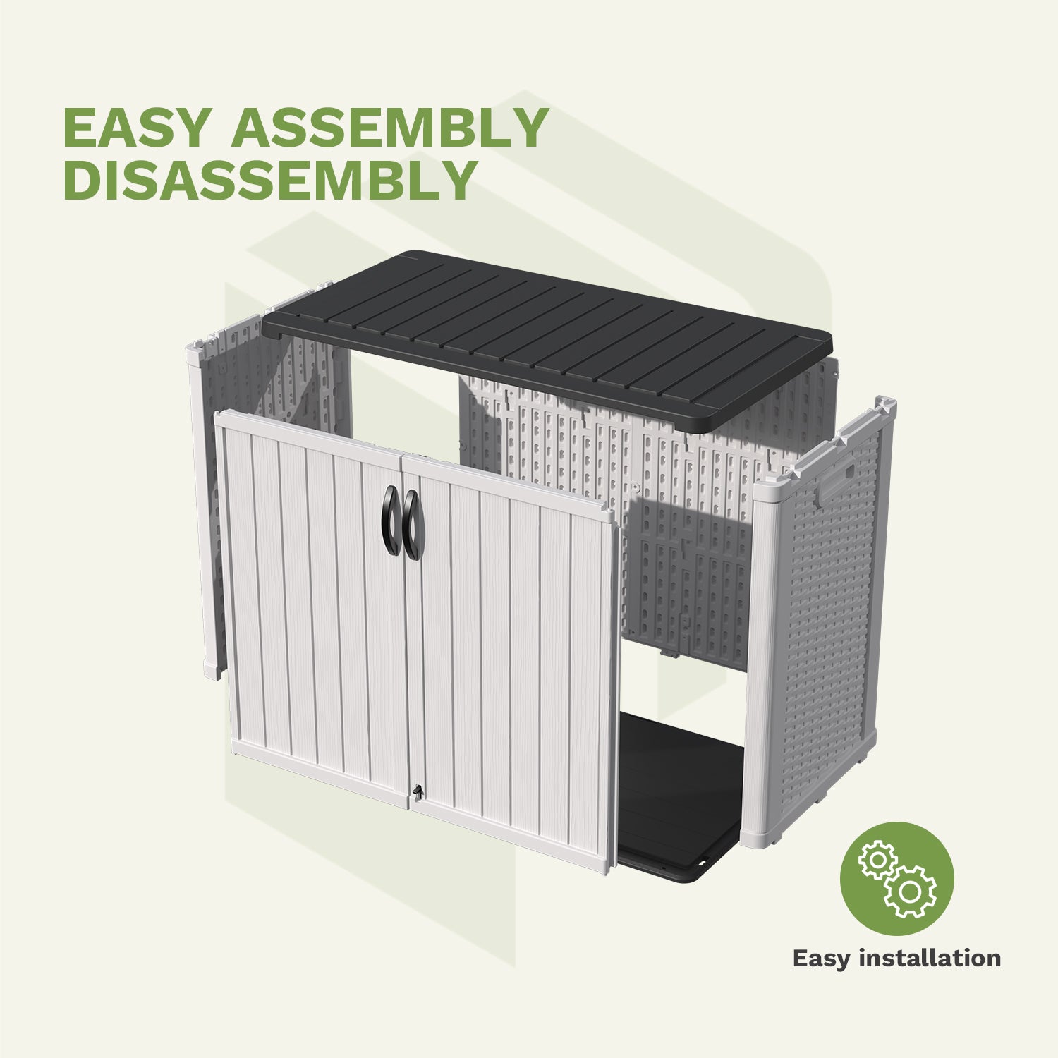 Patiowell 26 cu ft plastic cabinet white