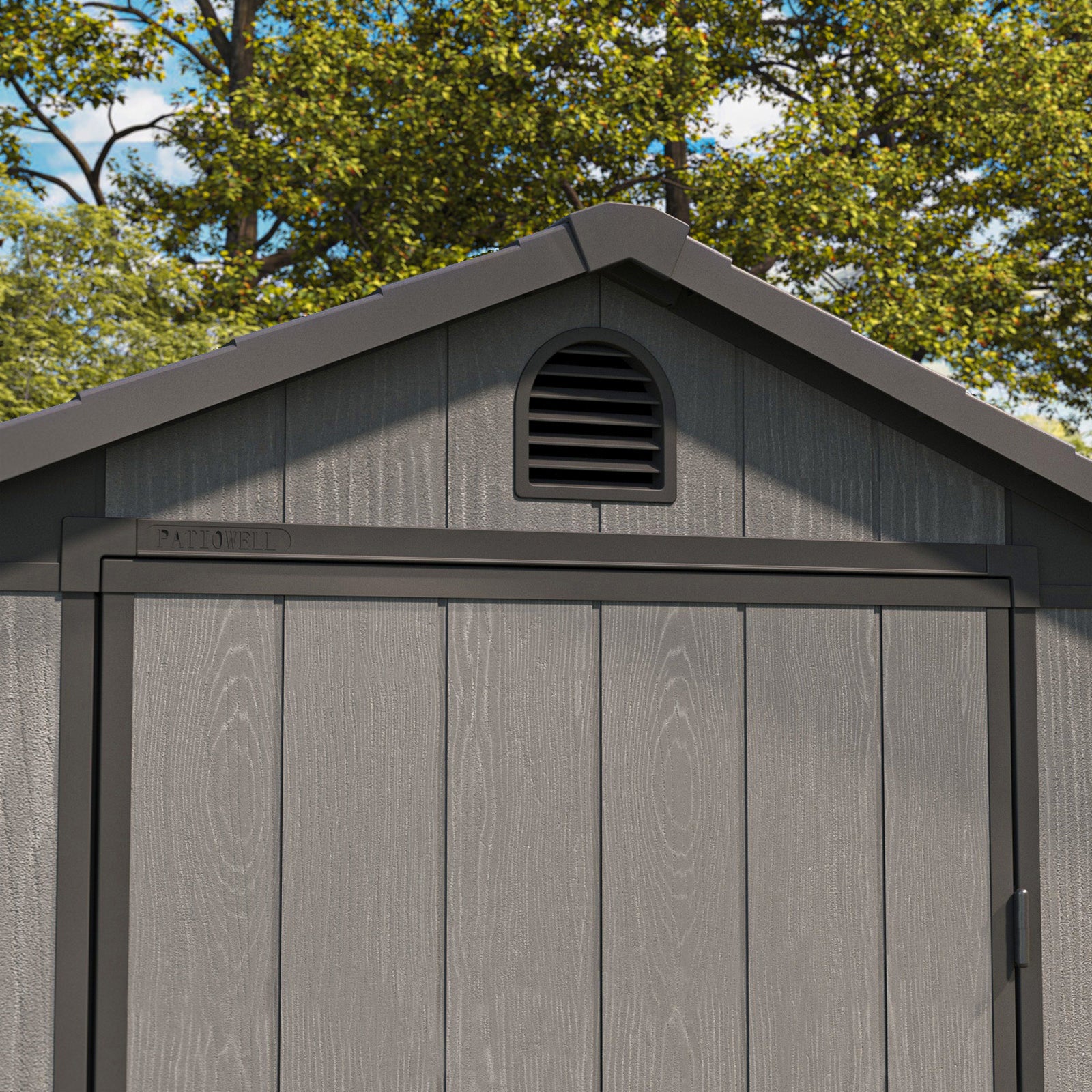 patiowell 4x4 plastic shed with vents