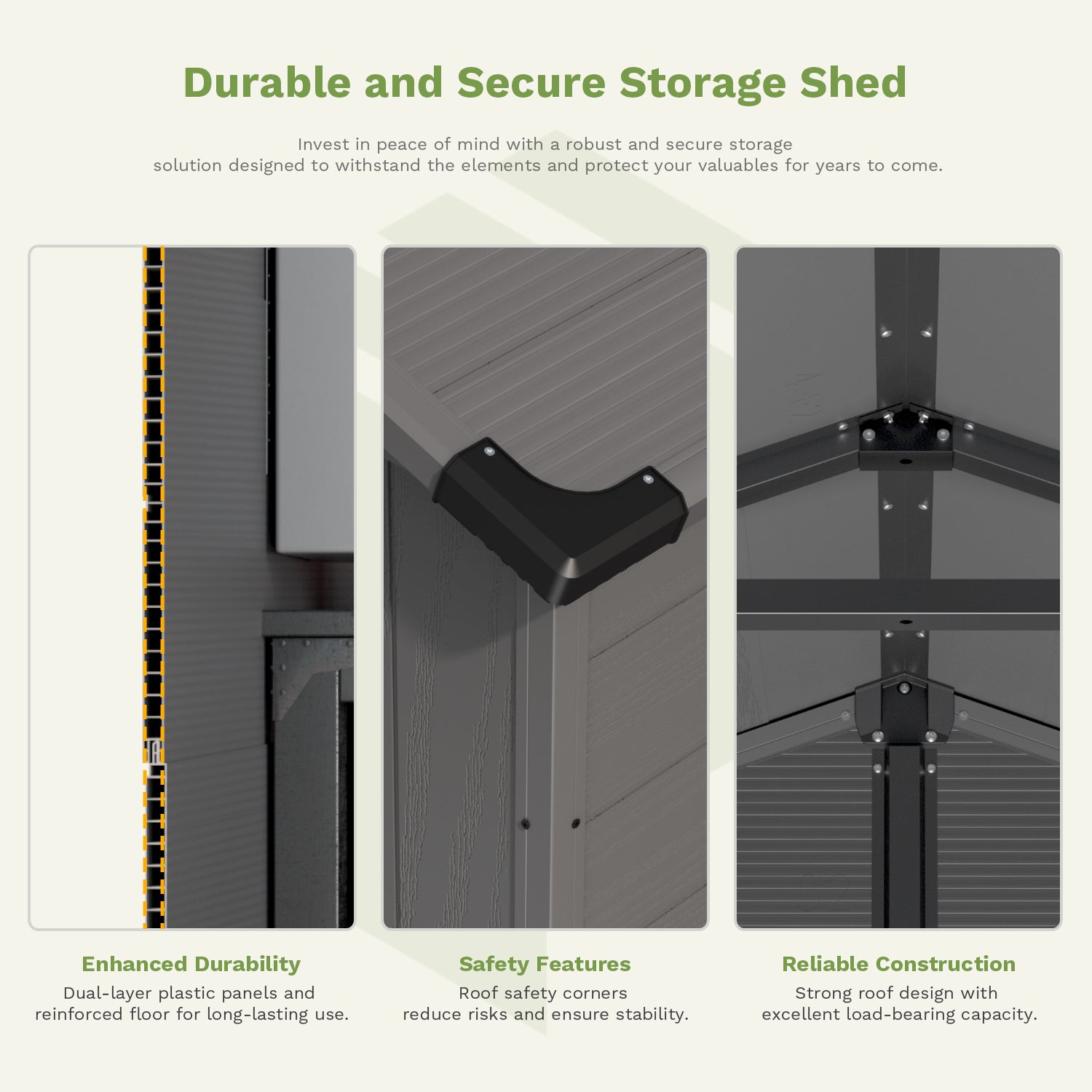 Patiowell 6x10 plastic shed dark gray