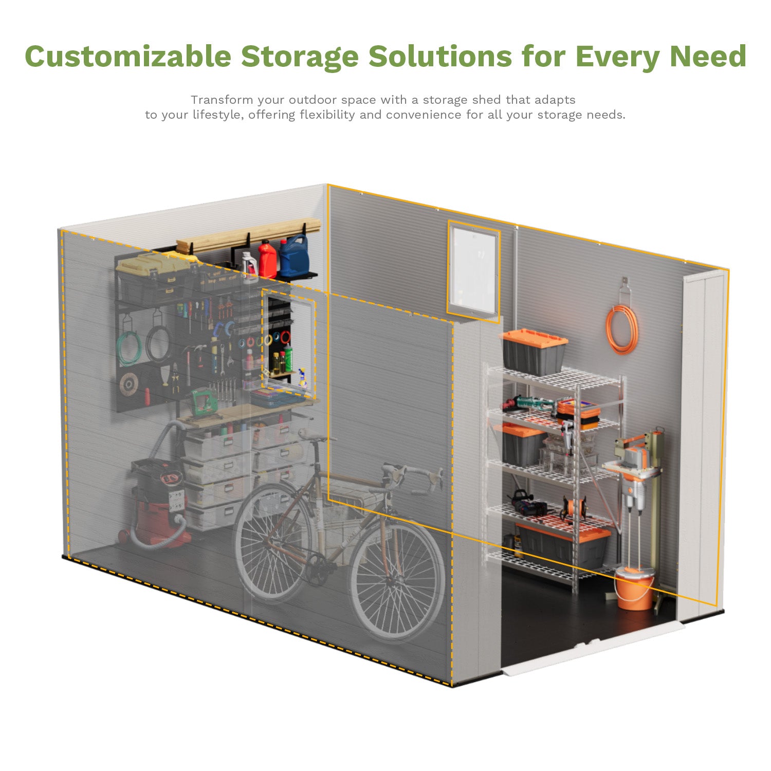 Patiowell 6x10 plastic shed gray