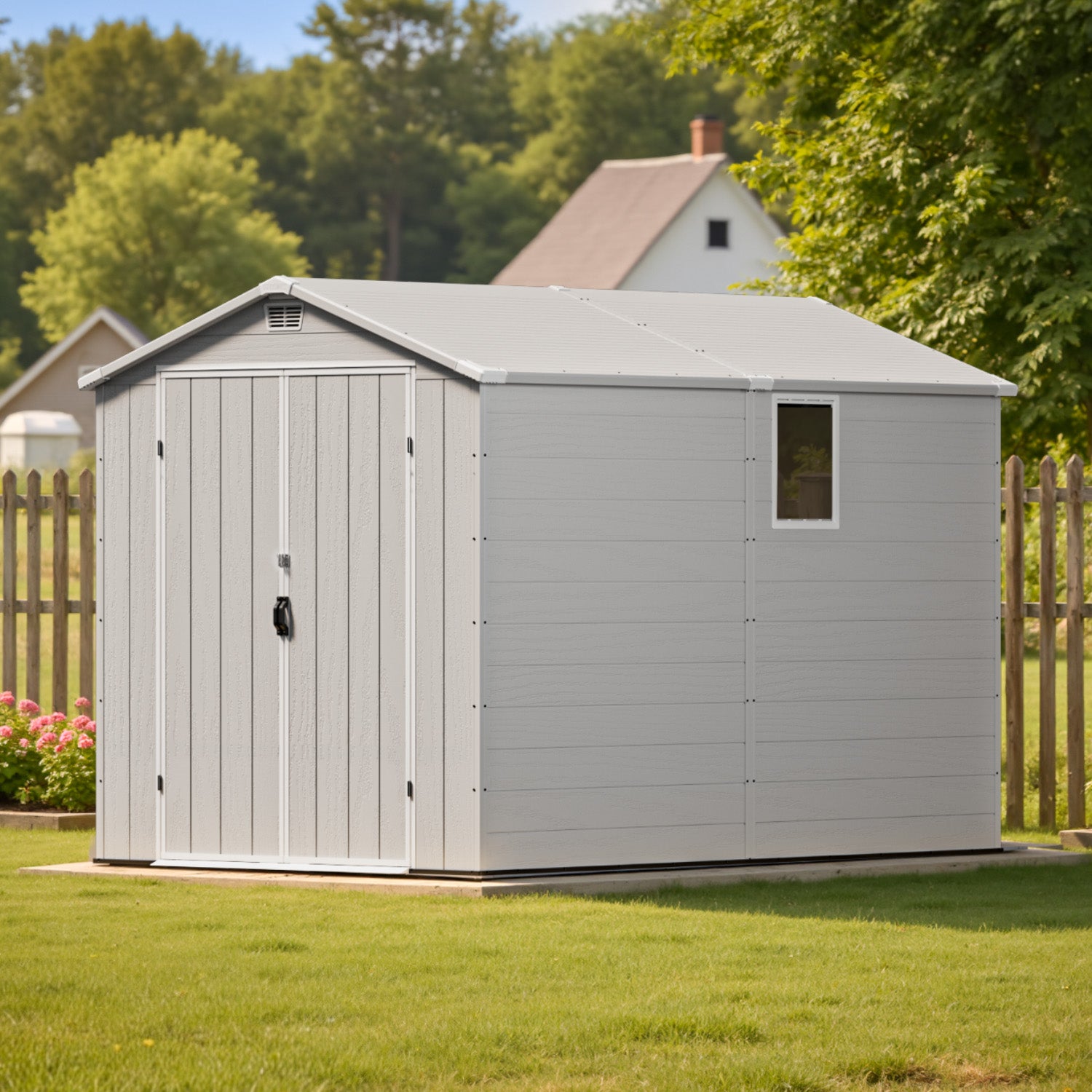 Patiowell 6x10 plastic shed gray