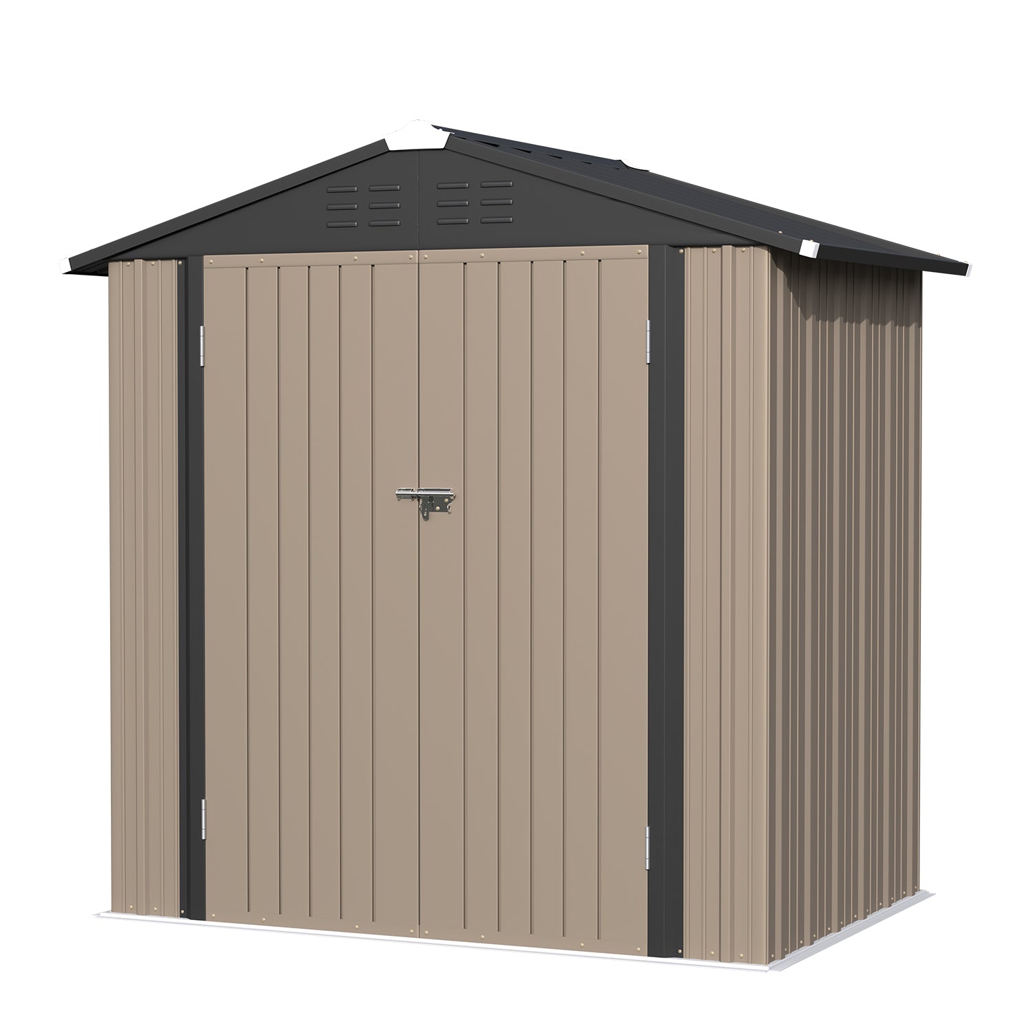 Patiowell 6x4 metal storage shed brown