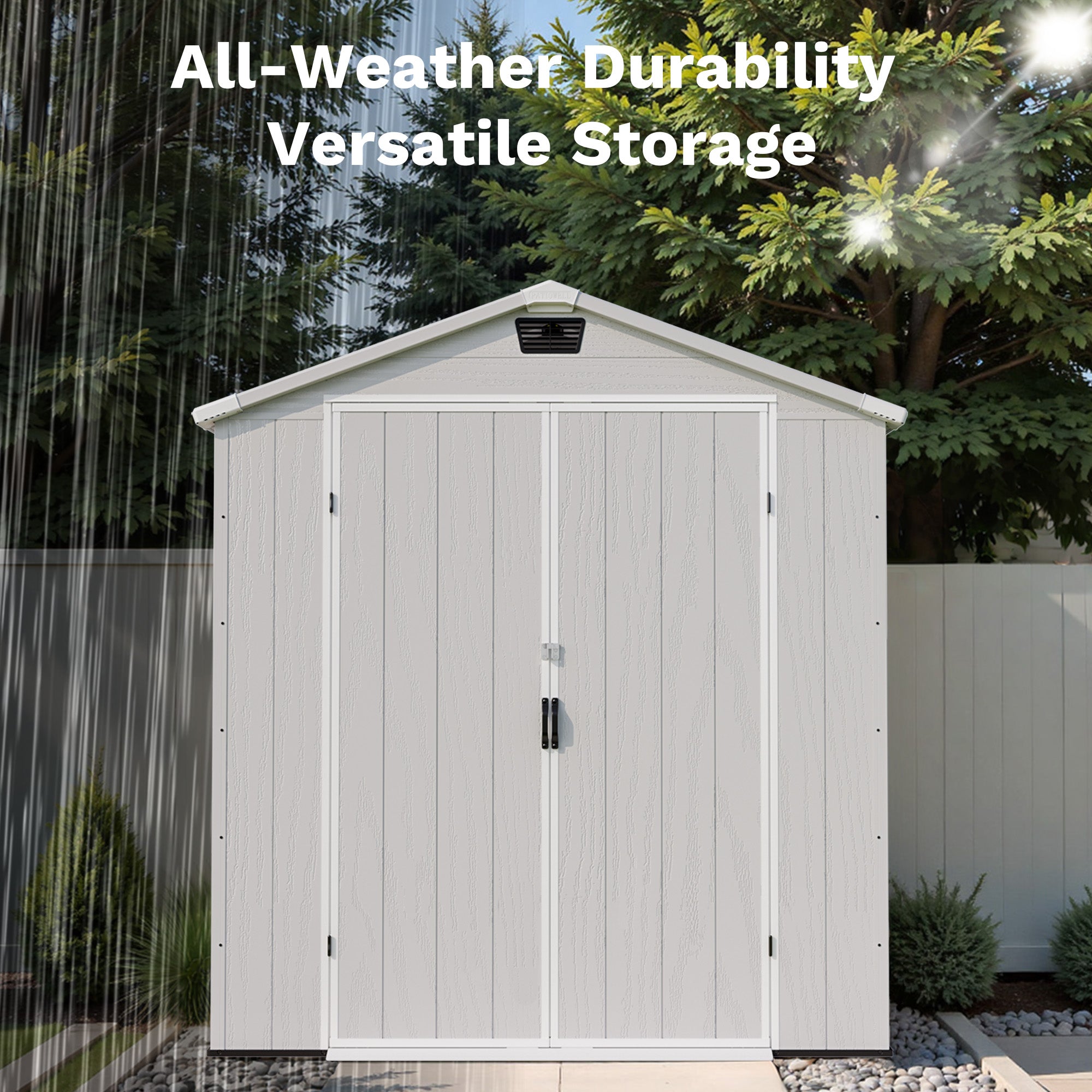 Patiowell 6x4 plastic shed gray