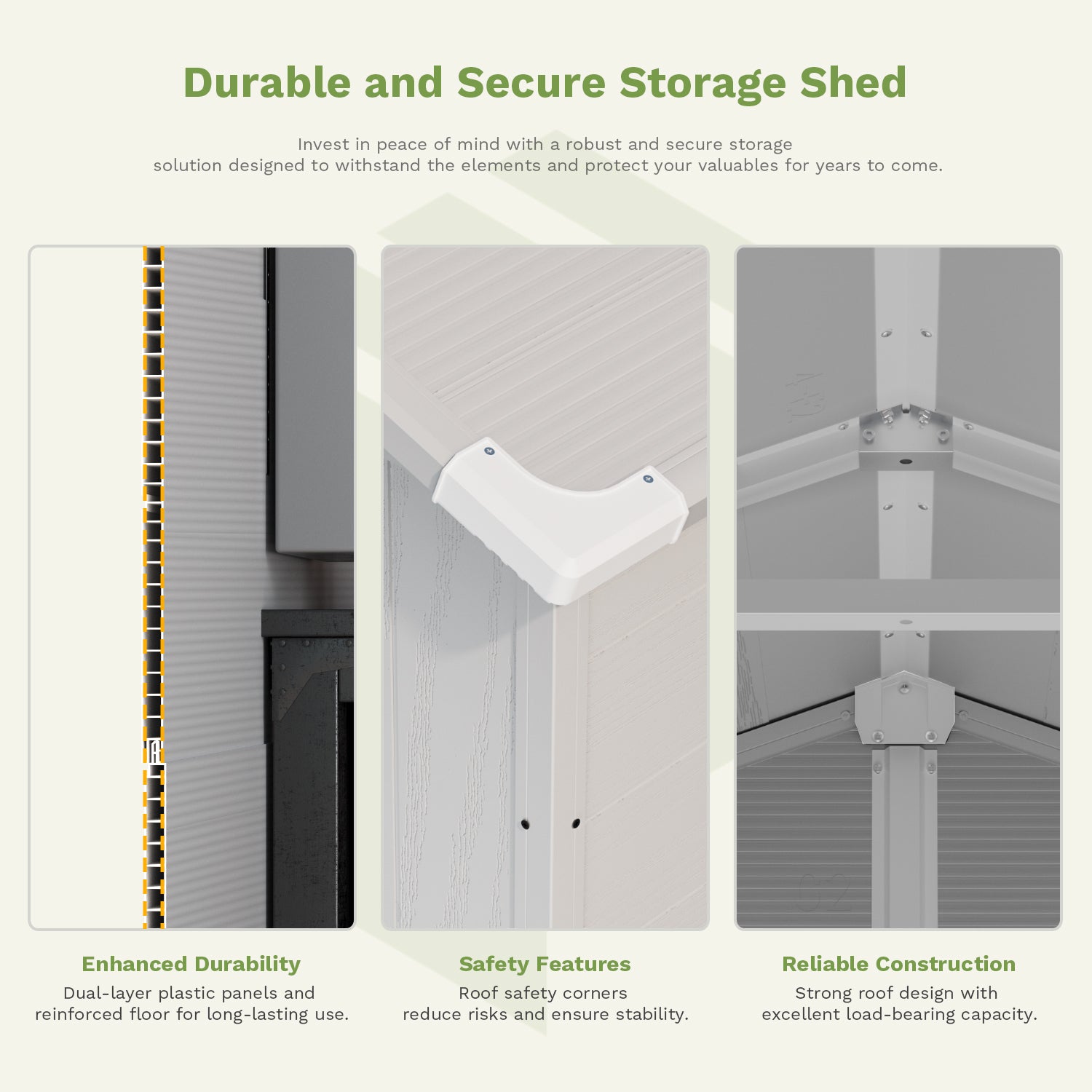 Patiowell 6x6 plastic shed gray