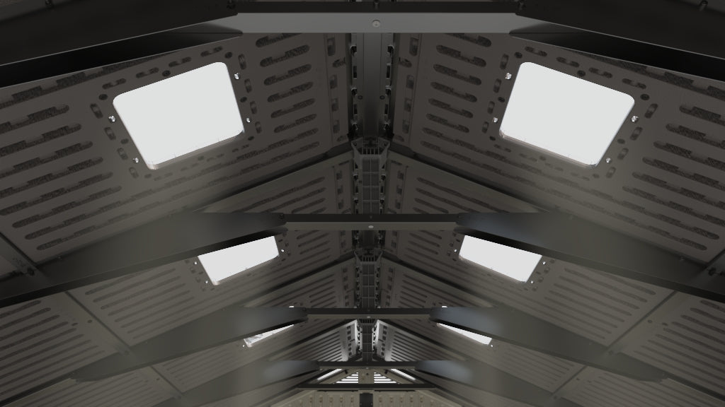 Patiowell kick-it plastic sheds have skylight